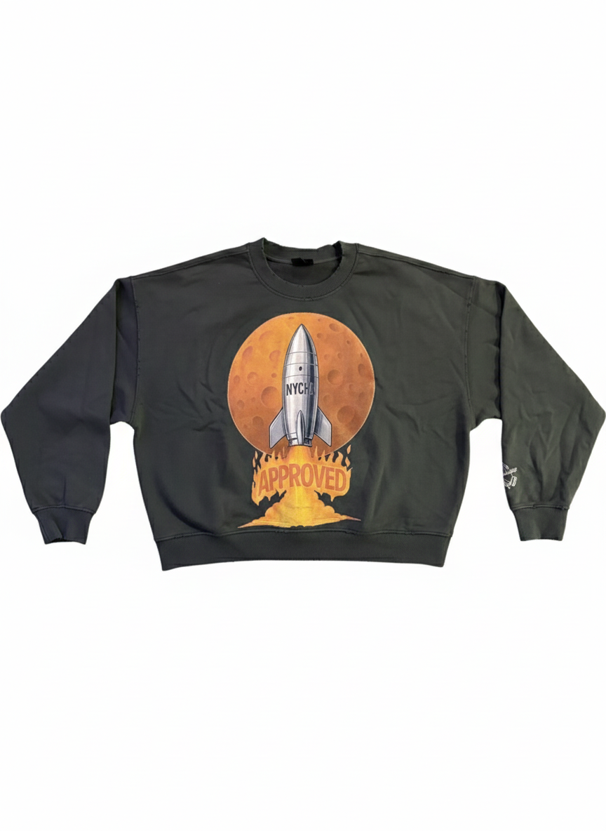 Rocket Ship Oversized Crewneck