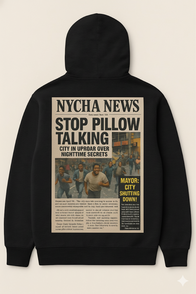 STOP PILLOW TALKING ZIP HOODIE